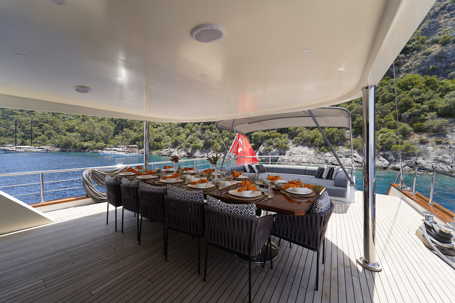 Aft Deck Alfresco Dining And Seating Area