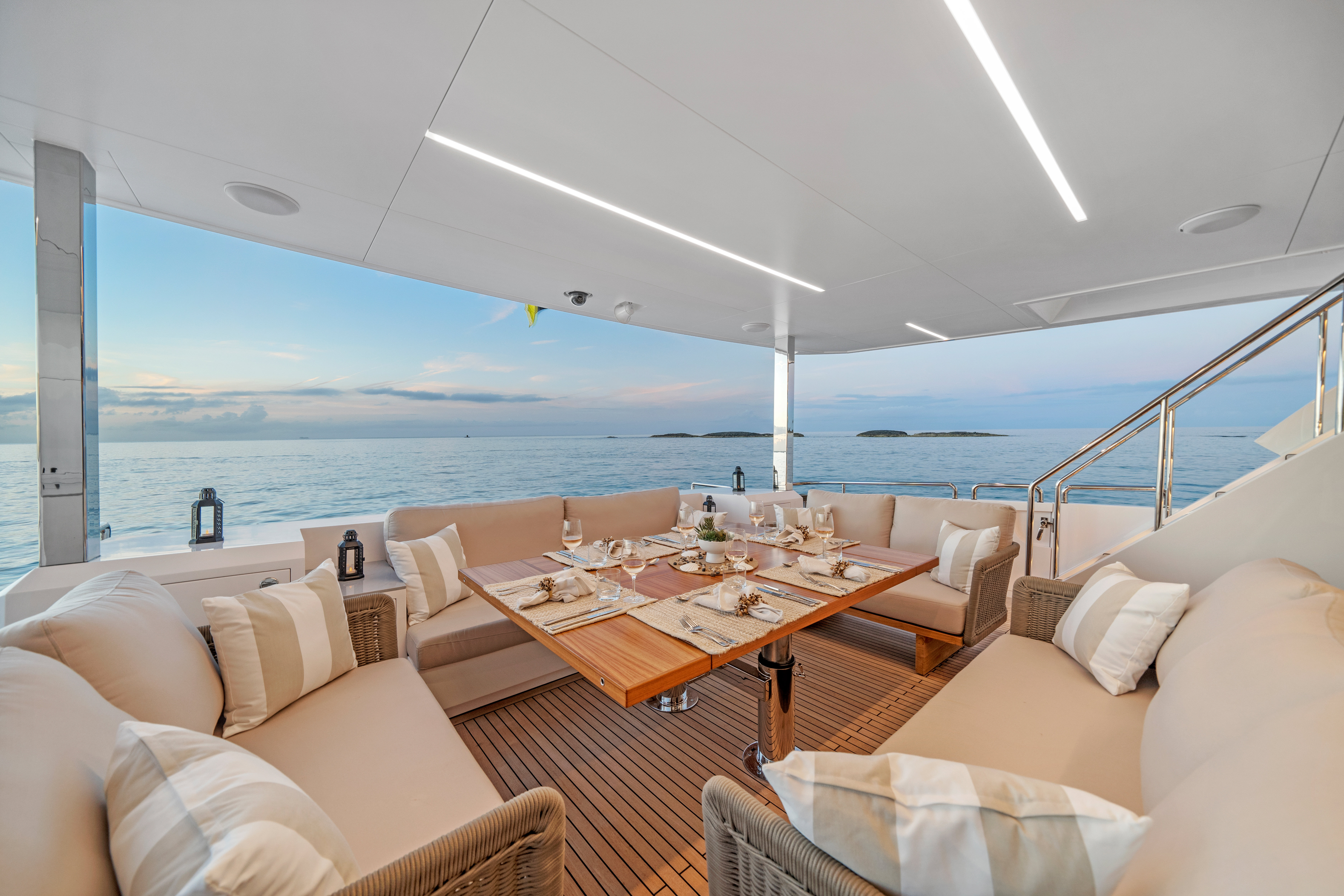 Aft Deck Dining Area For Guests