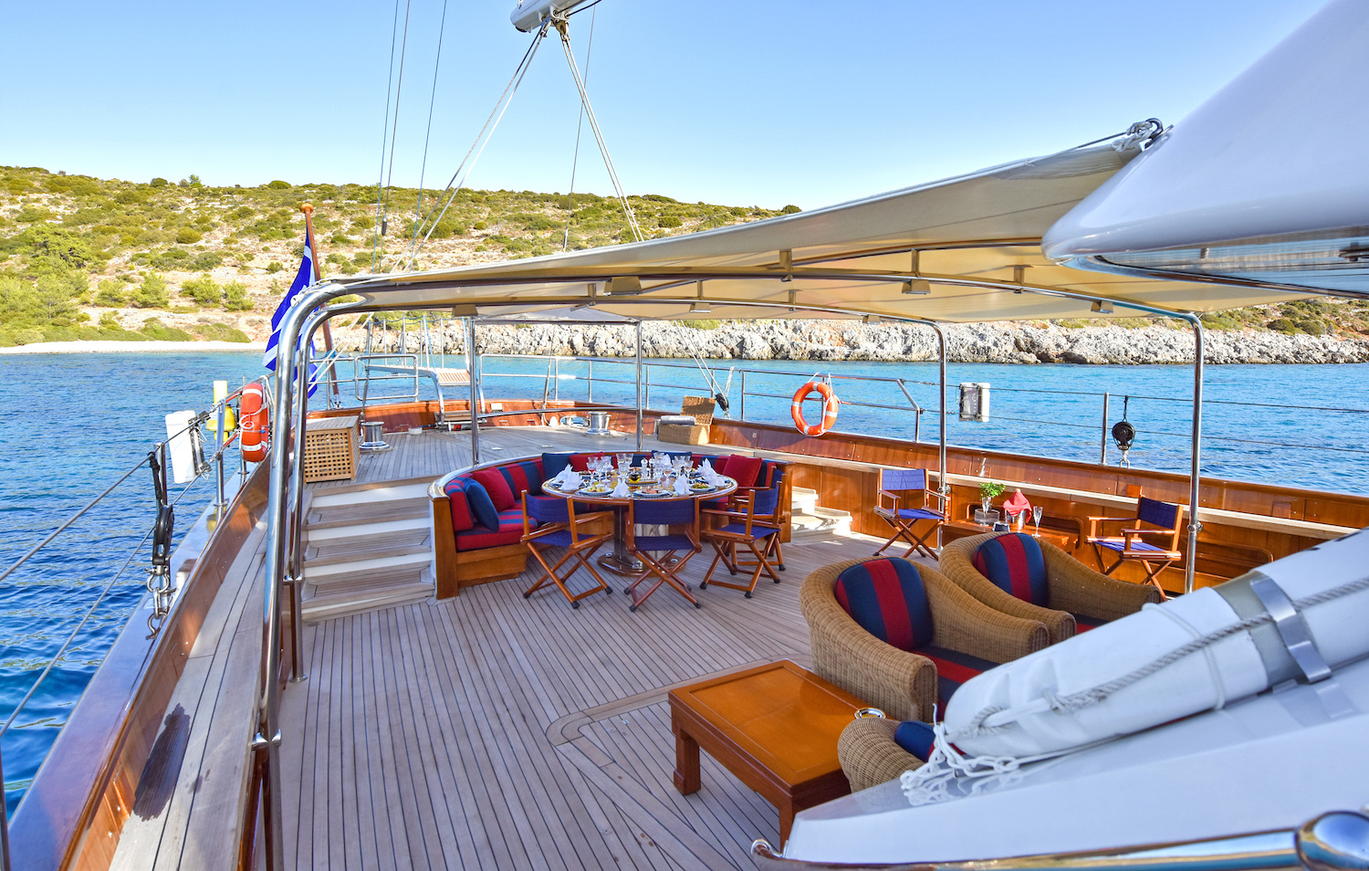 Aft Deck Of The Yacht