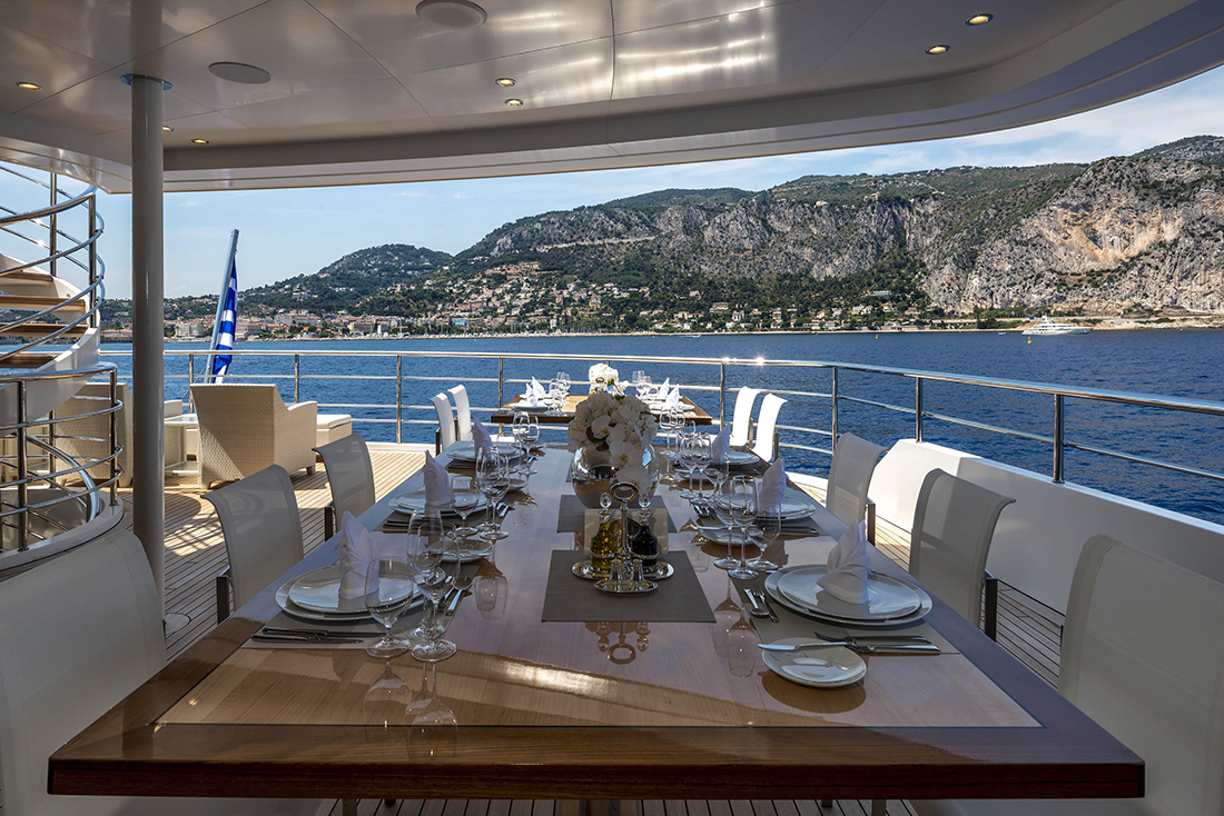 Al Fresco Dining With The View Of The Mediterranean Coastline