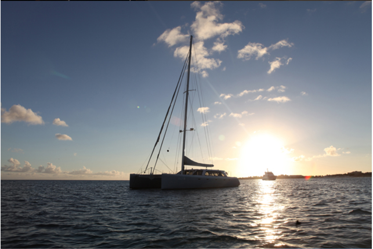 At Anchor Profile - SLIM Catamaran