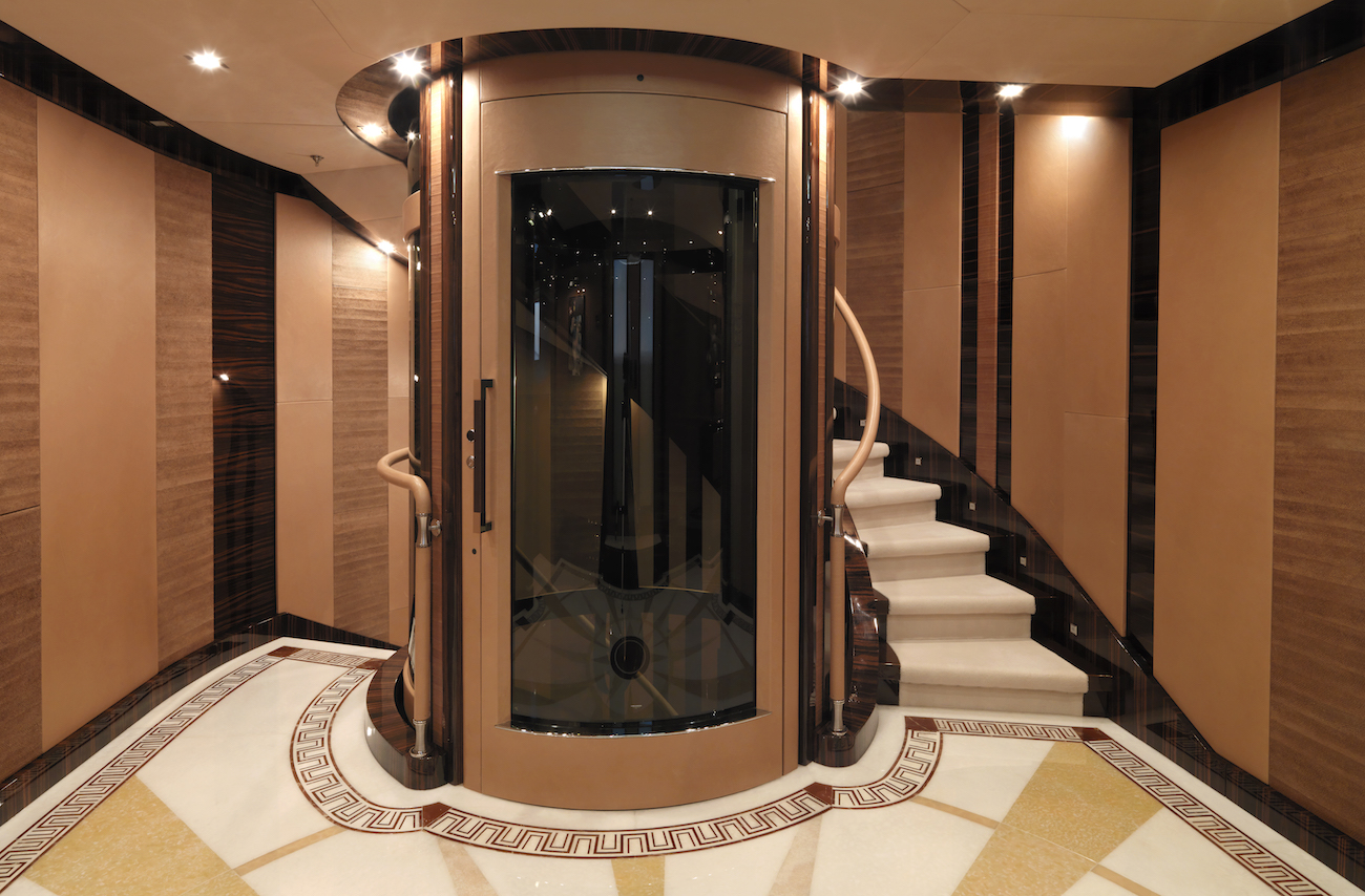 Elevator And Stairwell In The Foyer