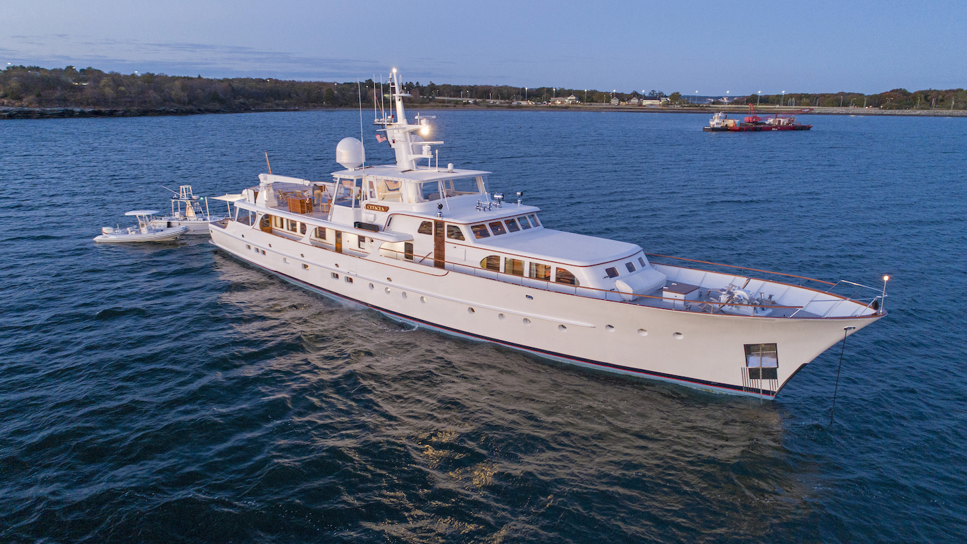 Luxury Yacht CETACEA At Anchor
