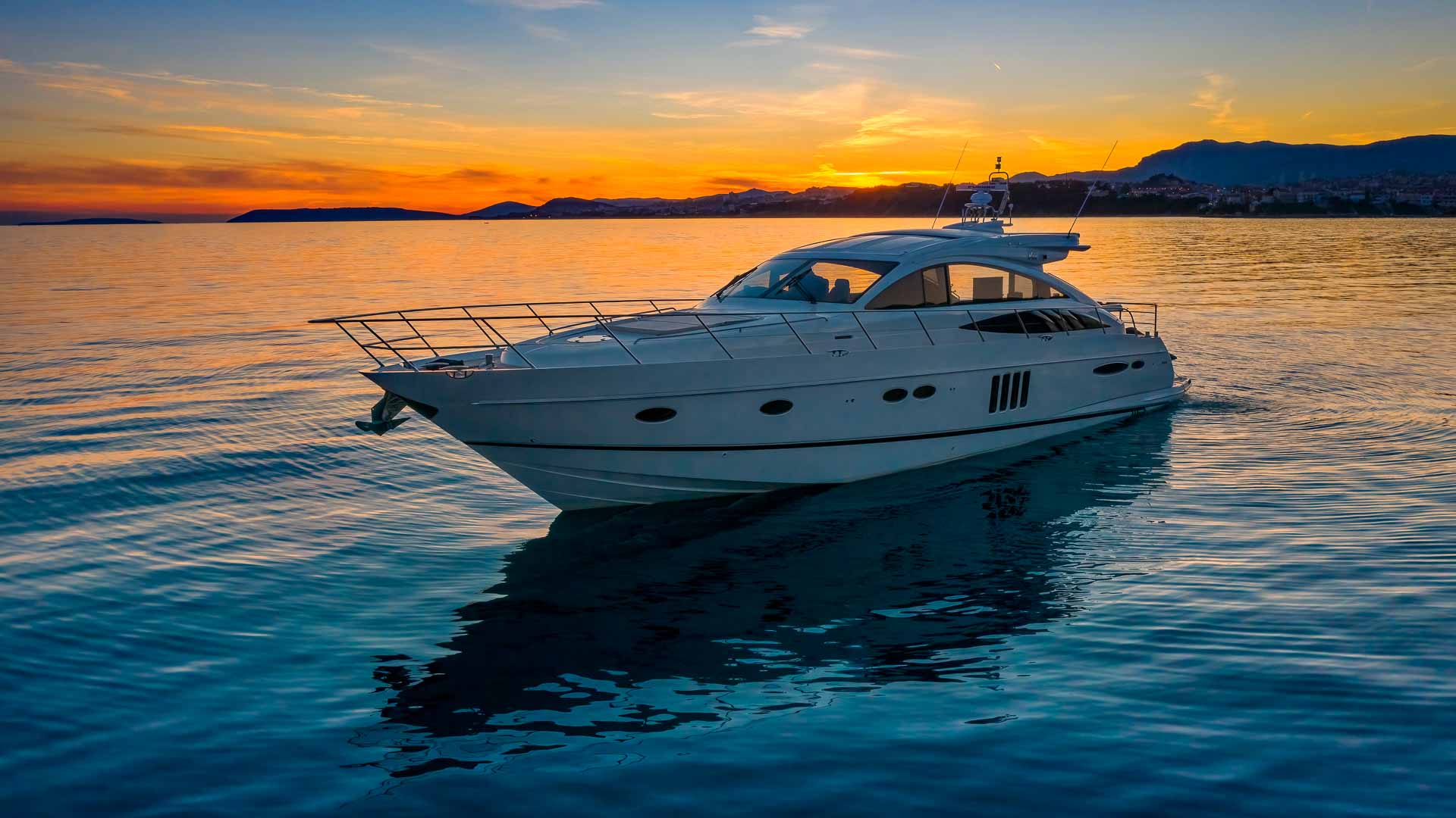 Luxury Yacht SPACE OF LIFE II At Sunset