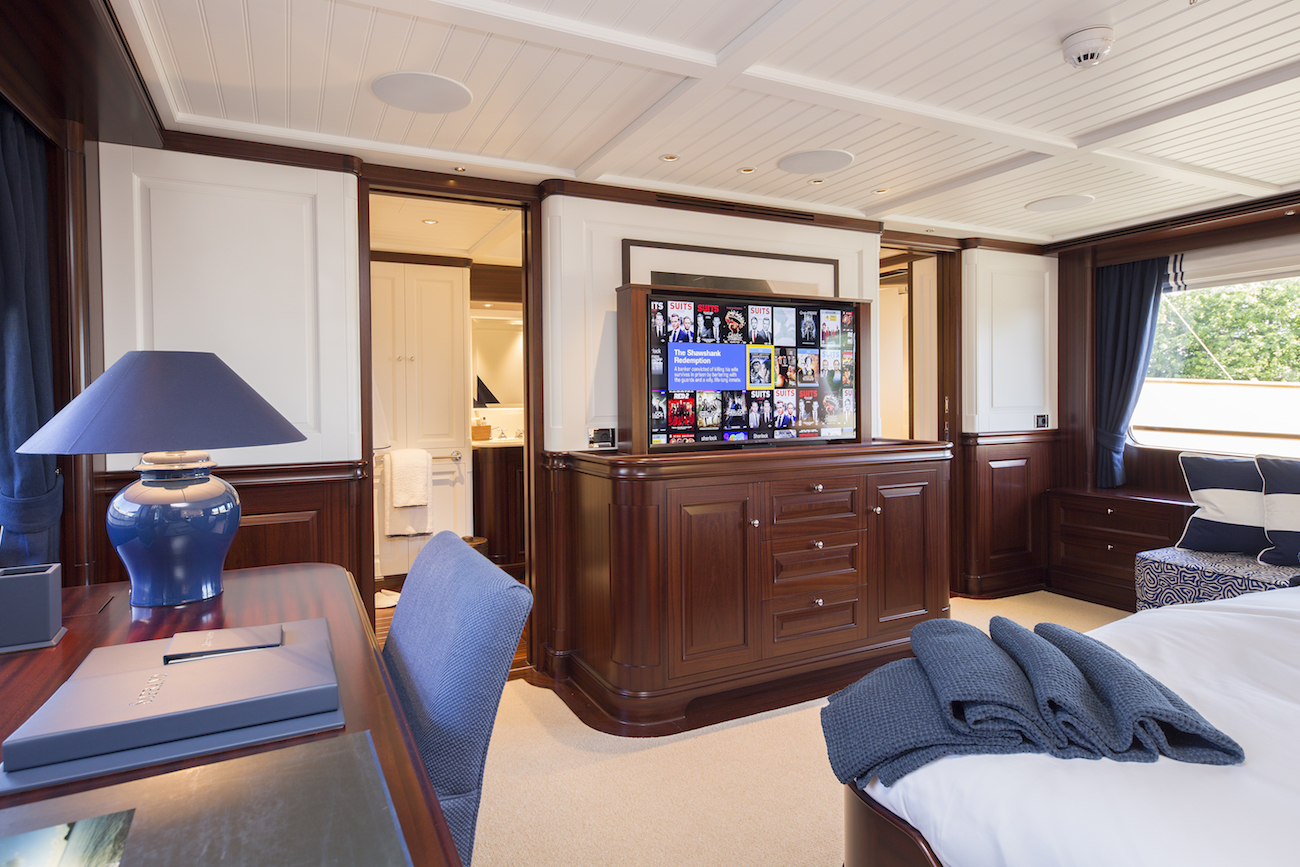 Owners Stateroom Desk And Popup Tv