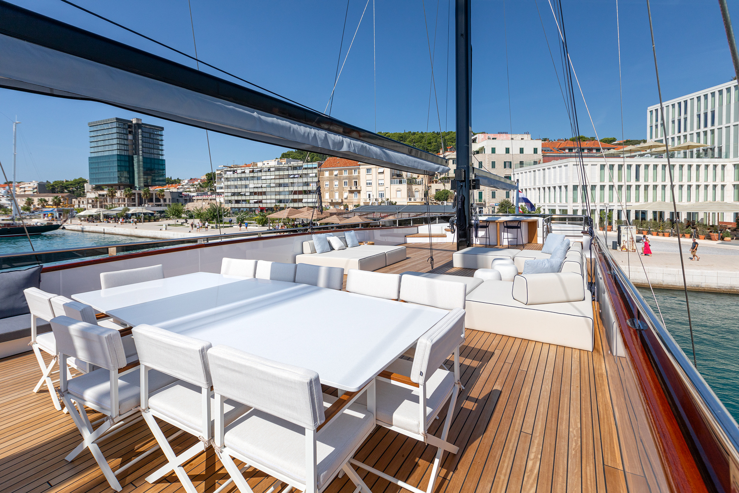 Spacious Dining And Seating Area On Deck
