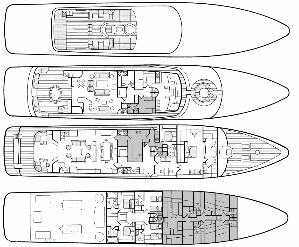 Superyacht Lady Ann Magee LAYOUT PLAN