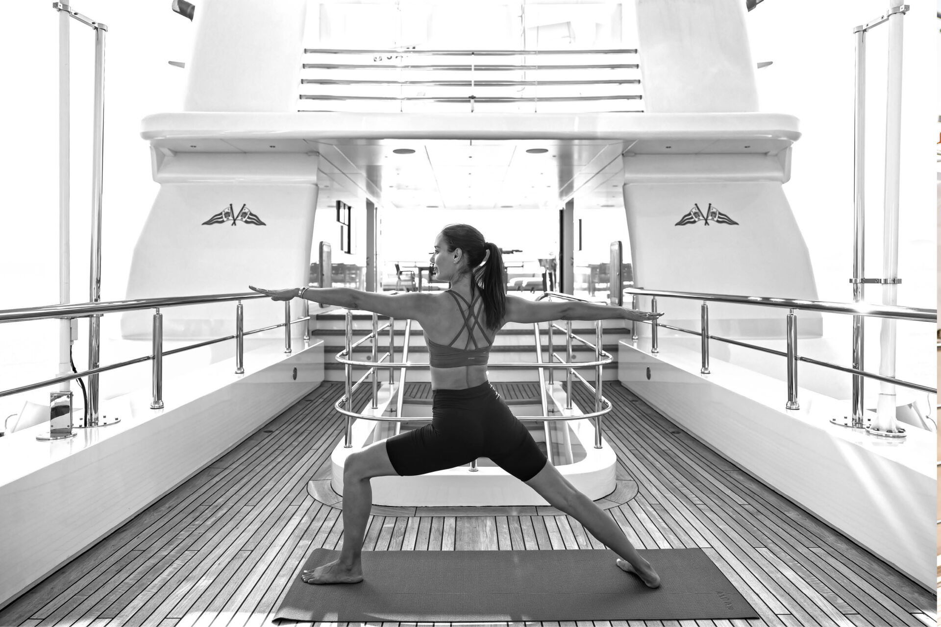 Yoga On Deck Of A Yacht