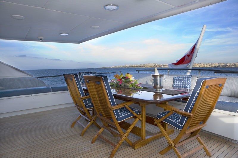 Aft Eating/dining Aboard Yacht ADO