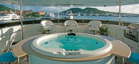 Jacuzzi Pool Aboard Yacht Queen D