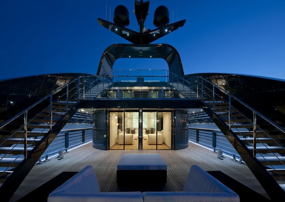 Evening: Yacht OCEAN EMERALD's Deck Captured