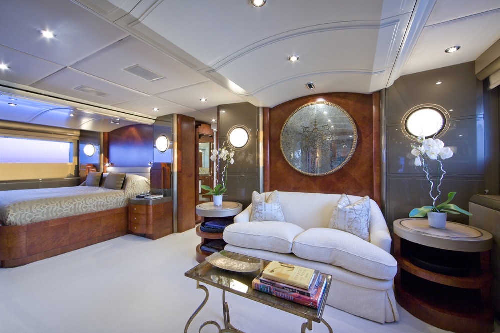 Lounging: Yacht SILVER DREAM's Main Master Cabin Pictured