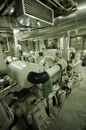 Engine Area On Yacht KALIZMA