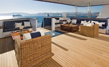 Premier Aft Deck On Yacht FORCE BLUE