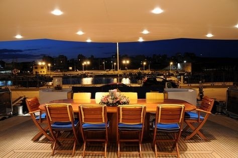 Deck Eating/dining Zone On Board Yacht AMZ