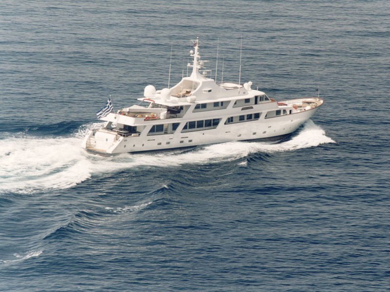 From Above: Yacht WHITE KNIGHT's Cruising Pictured