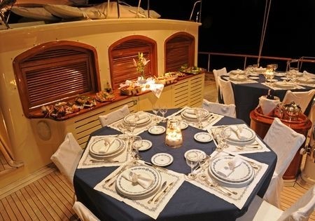 Eating/dining On Board Yacht OFELIA