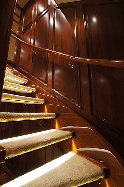 Staircase: Yacht MILK MONEY's Close Up Photograph