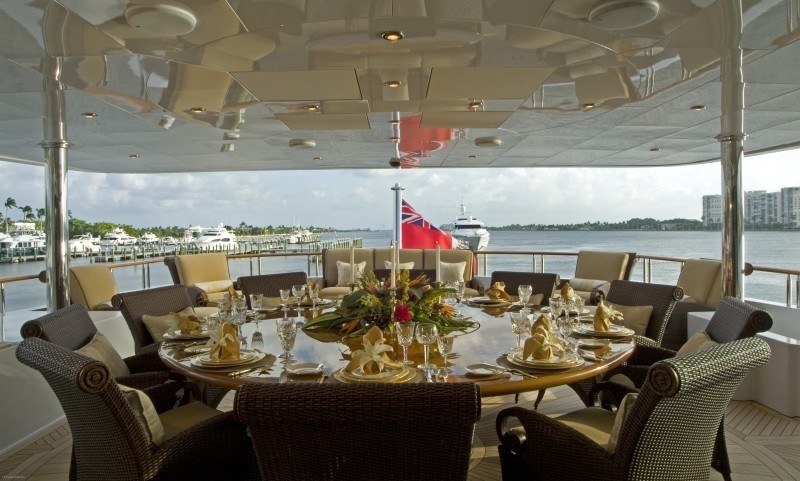 Eating/dining Outdoor Upon The Sky-lounge Deck Aft On Yacht BIG ZIP