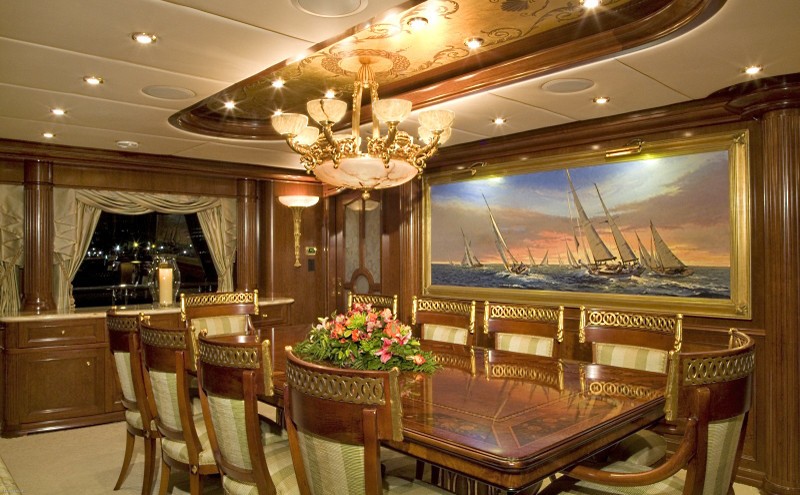 Formal Eating/dining Aboard Yacht BIG ZIP