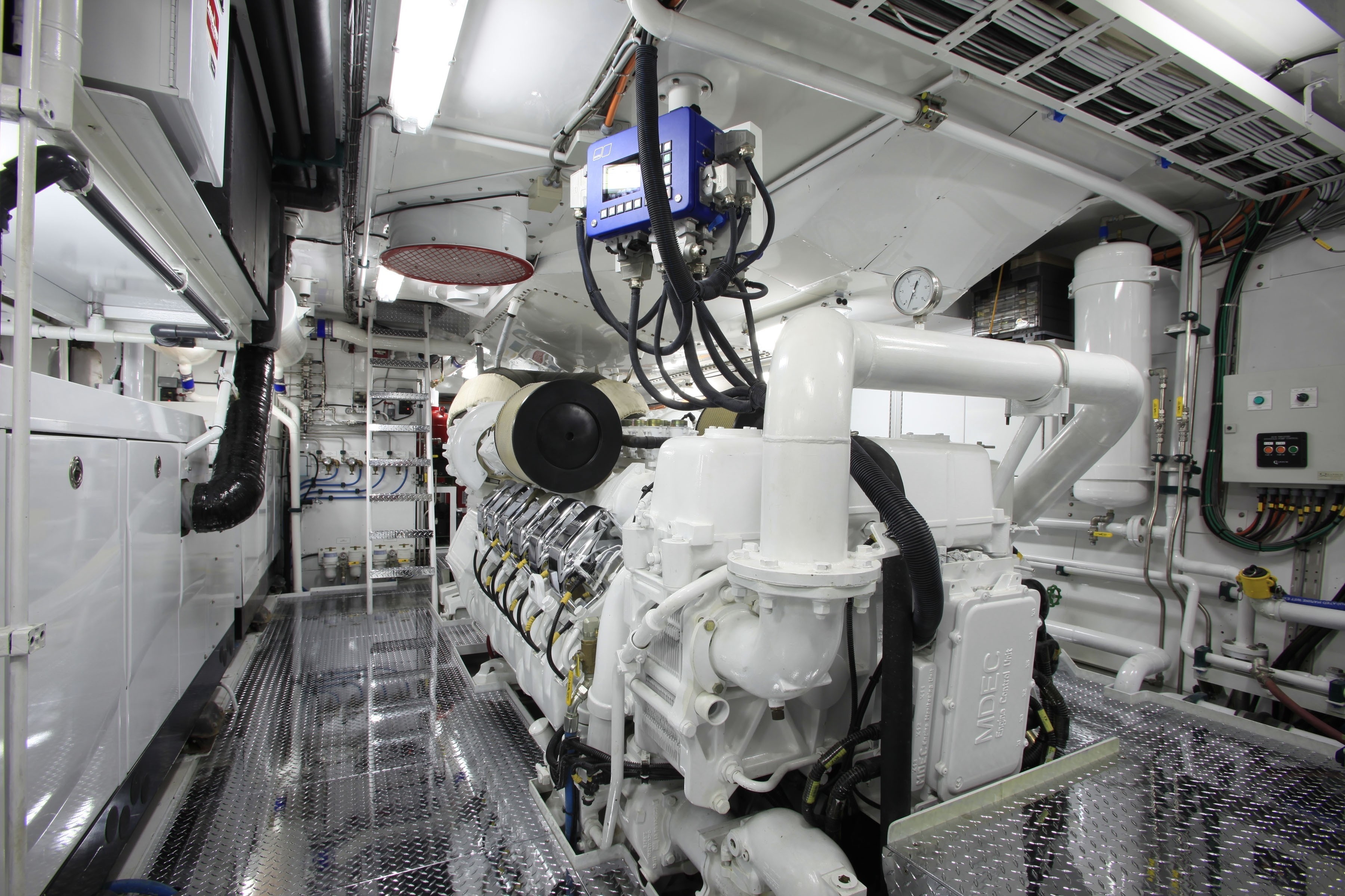 Engine Area Aboard Yacht AT LAST
