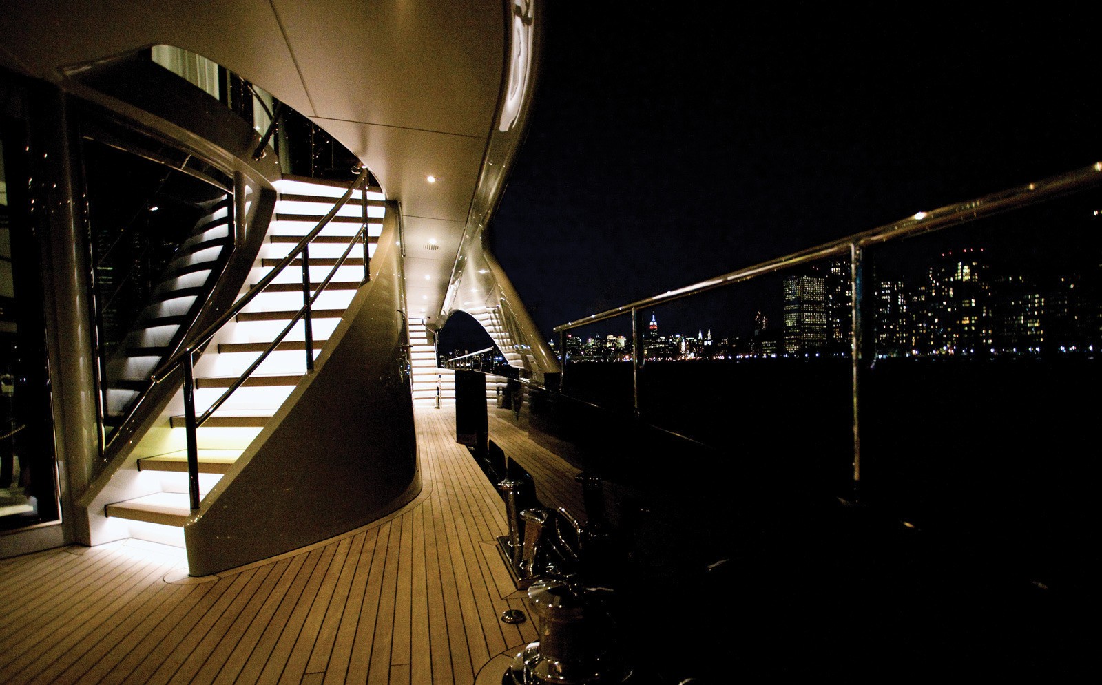 Evening: Yacht BLISS's Deck Photograph