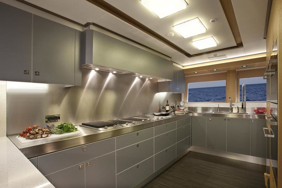 Profile: Yacht BIG FISH's Ship's Galley Pictured