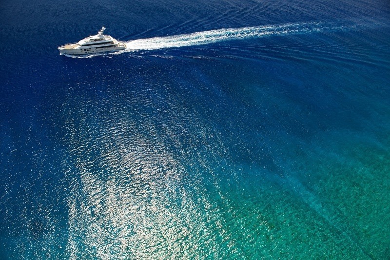 From Above Aspect: Yacht BIG FISH's Cruising Photograph