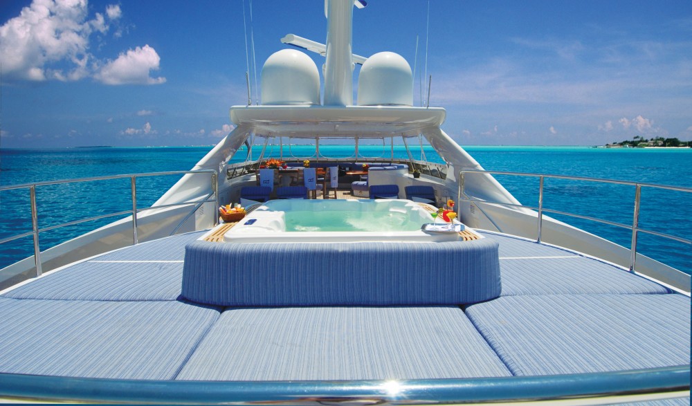 Sunbeds With Jacuzzi Pool Aboard Yacht YOU &AMP; ME