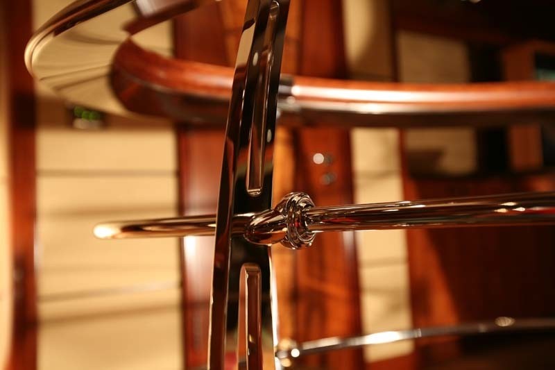 Stairway: Yacht USHER's Close Up Photograph