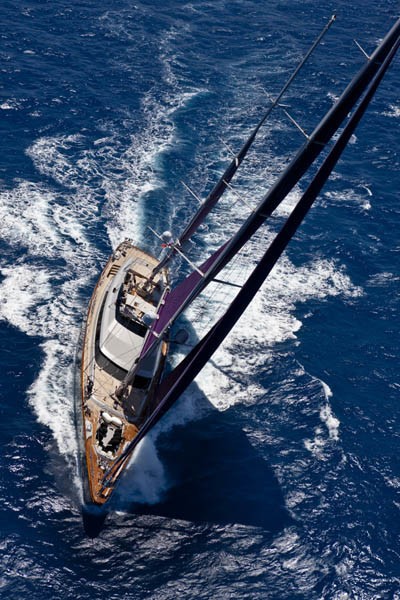 Forward Aspect: Yacht BARACUDA VALLETTA's From Above Pictured