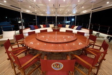 Aft Deck Eating/dining On Yacht MONTIGNE