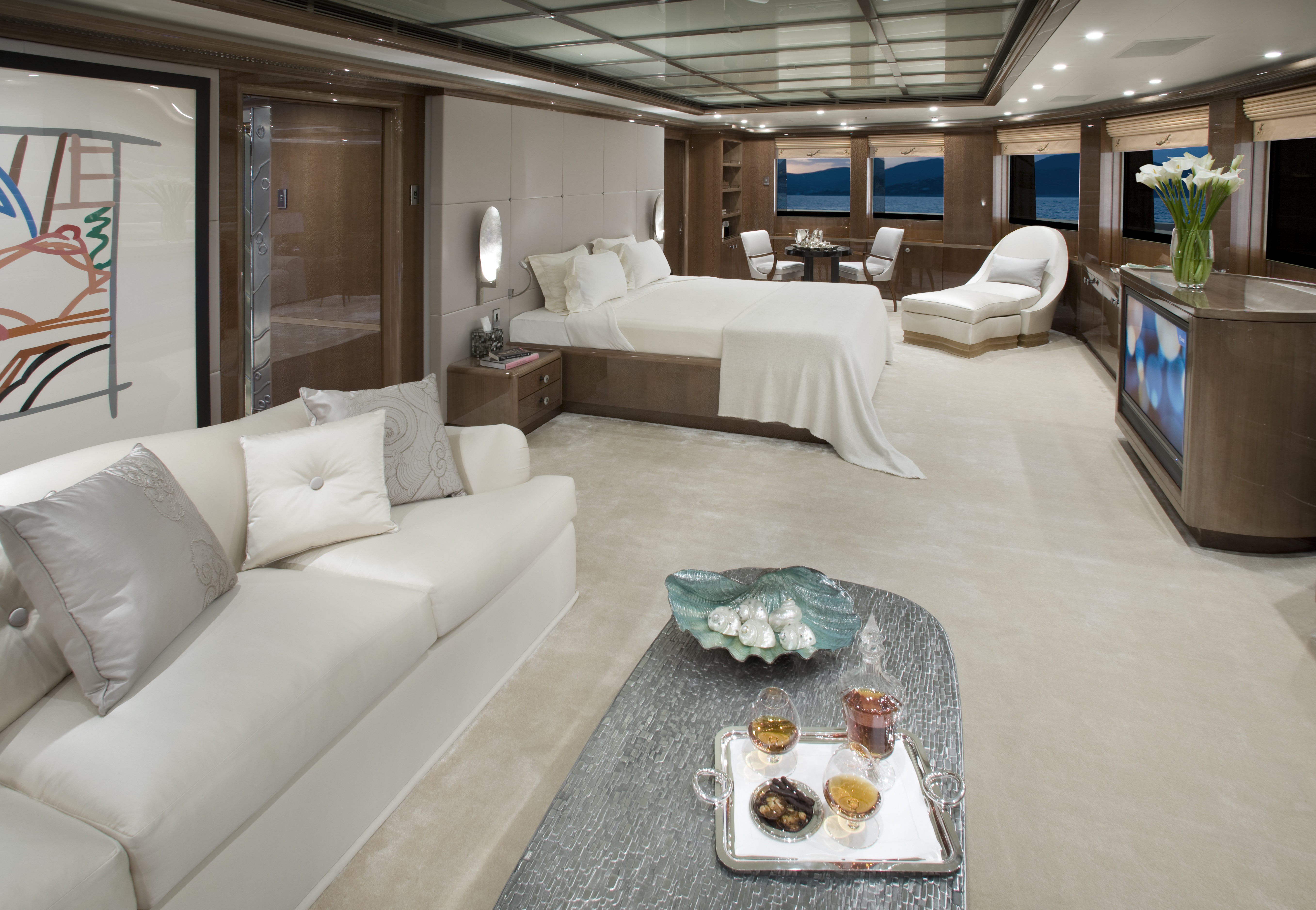 Main Master Cabin Aboard Yacht ALFA NERO