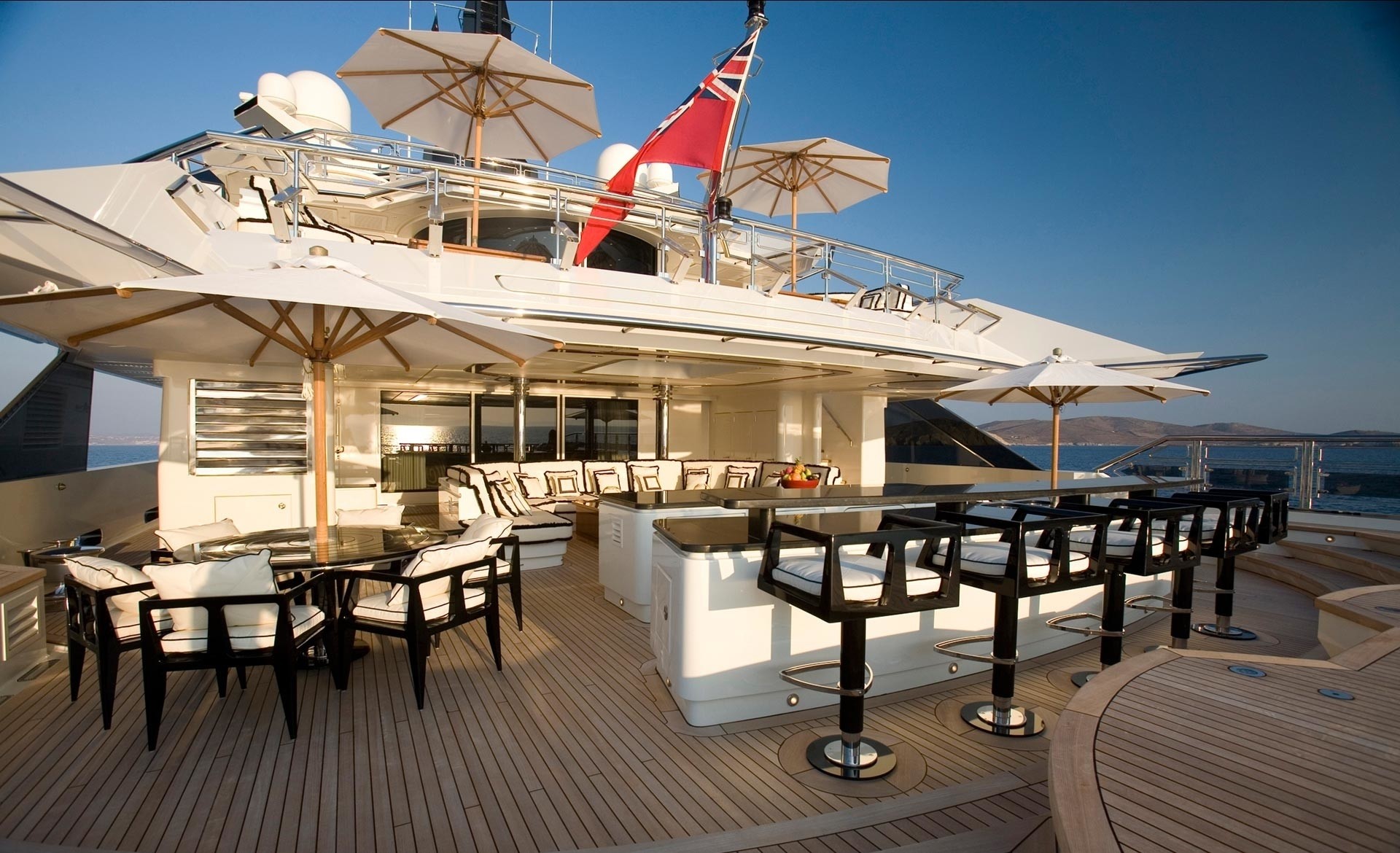 Sun Deck Aboard Yacht ALFA NERO
