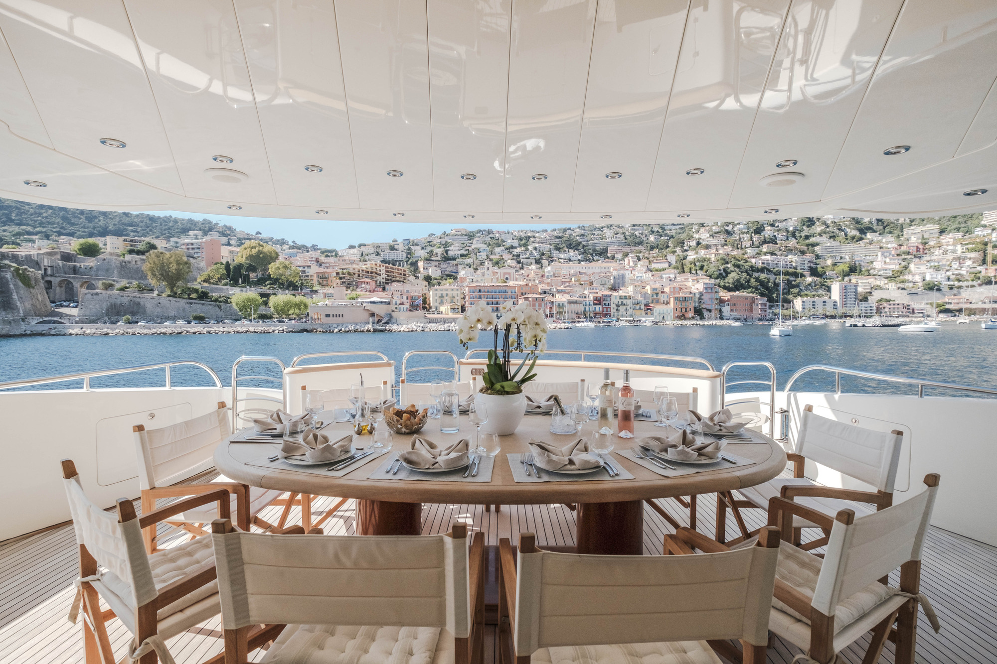 Motor Yacht BEIJA FLORE - Alfresco Dining Aft Deck
