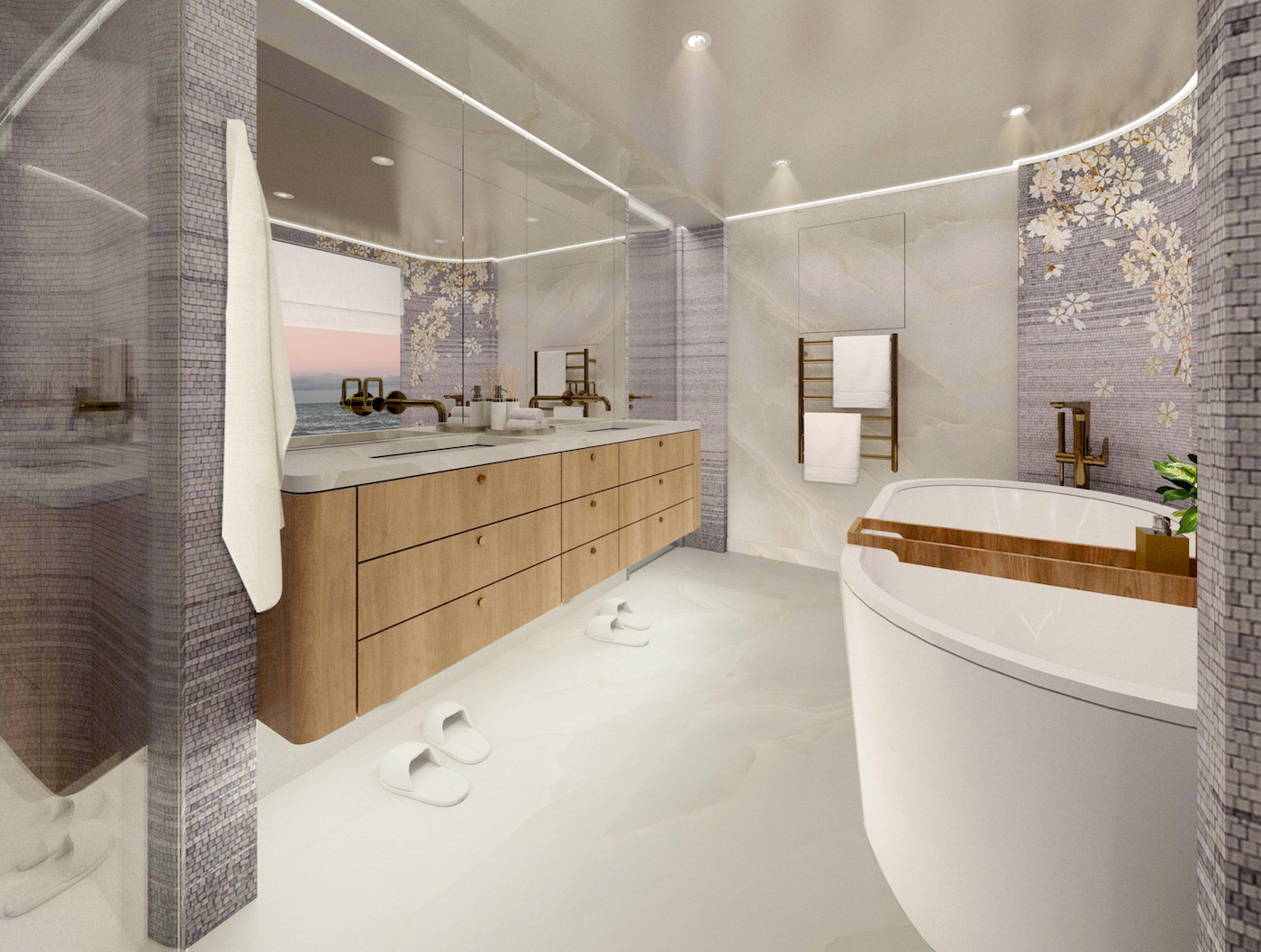 Sky Deck-Ensuite For Private Superyacht Refit Designed By Keeley Green Interior Design