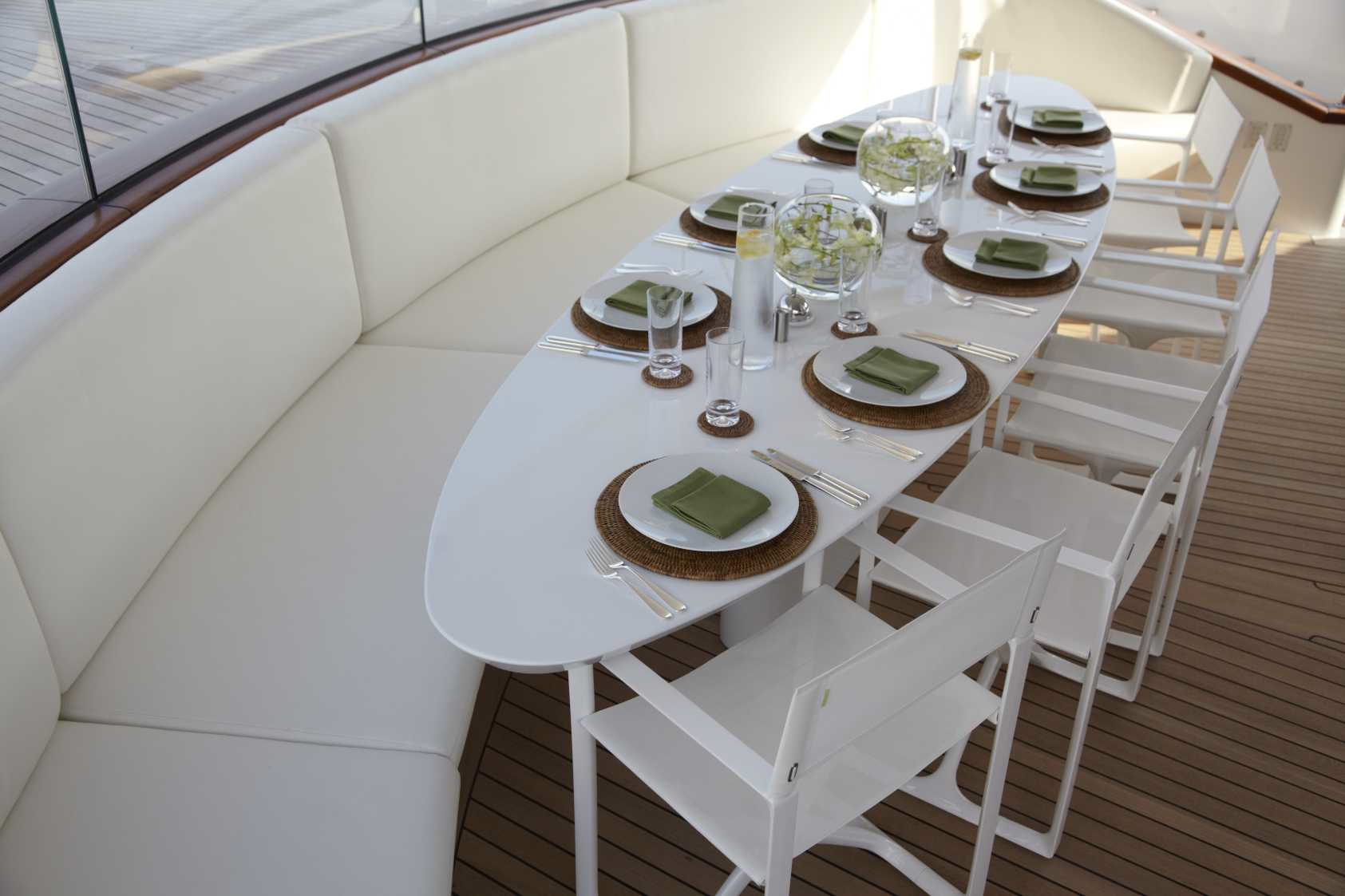 Yacht PANTHALASSA By Perini Navi - Dusk  - Alfresco Dining Area