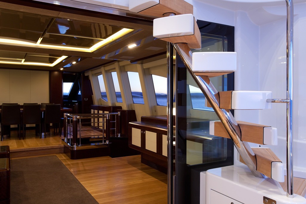 External Stairway On Board Yacht QUANTUM