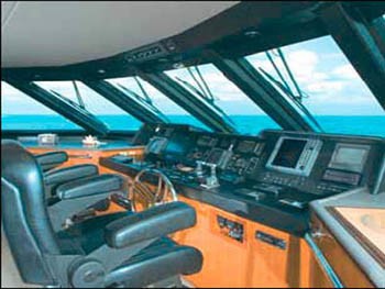 Pilot House Aboard Yacht MURPHY'S LAW
