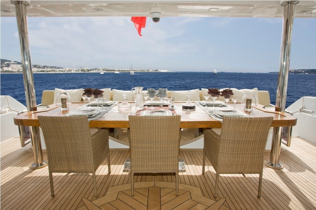 Top Deck Zone Aboard Yacht GRENADINES III