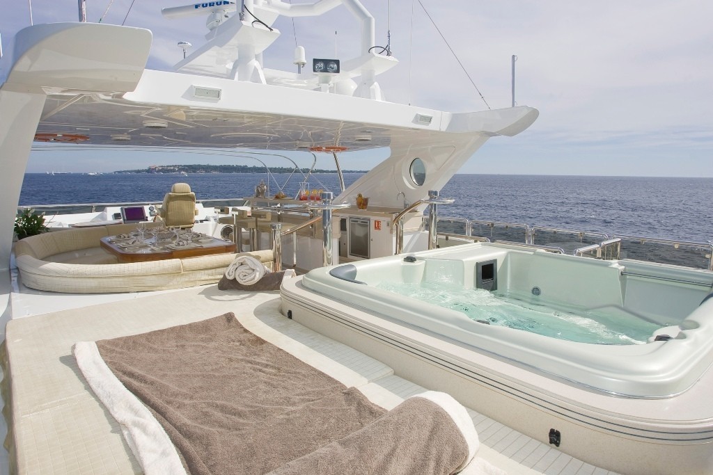 Sun Bathing Zone Aboard Yacht GRENADINES III