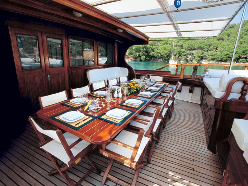 Aft Eating/dining Aboard Yacht MATINA