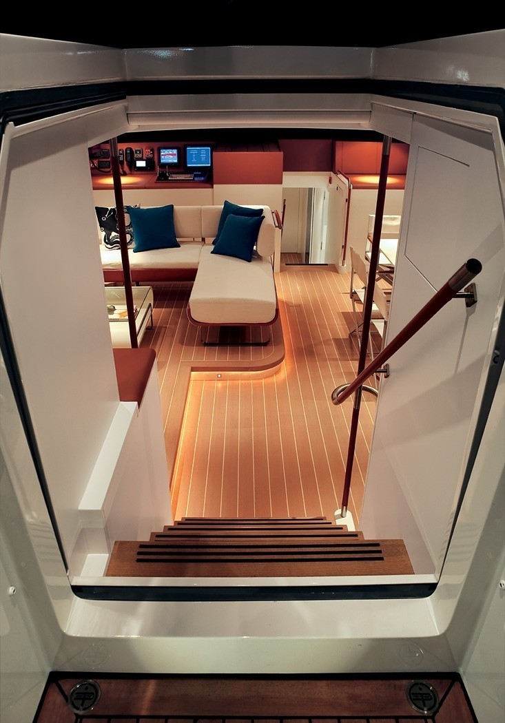 Staircase To Saloon Aboard Yacht P2