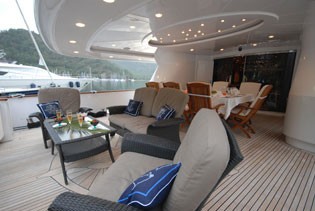 Aft Deck On Board Yacht HULYA