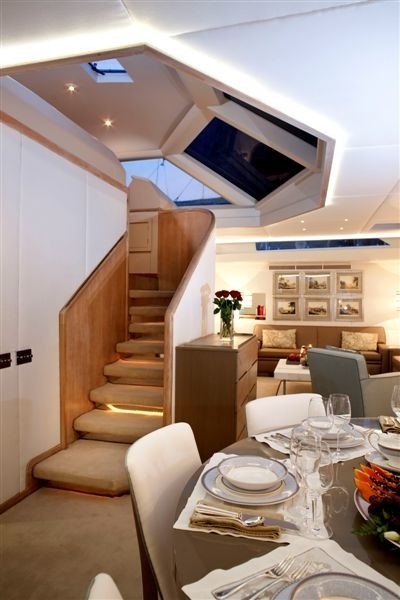 Staircase Aboard Yacht PHILANDERER