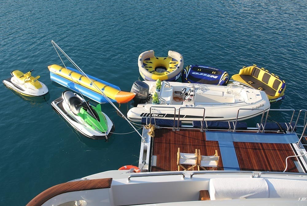 Water Toys Aboard Yacht LADYSHIP