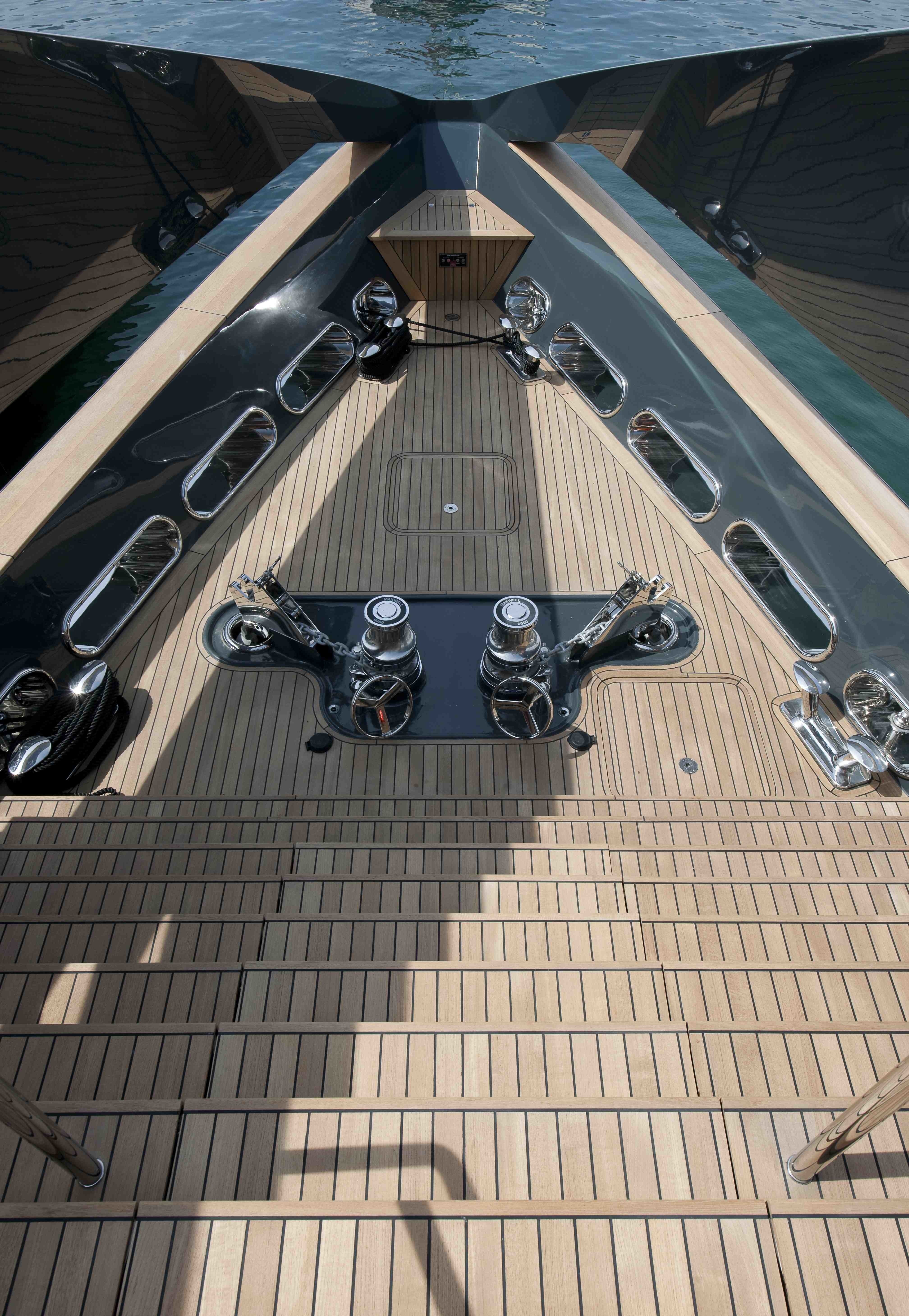 Deck Close Up On Yacht OCEAN PEARL
