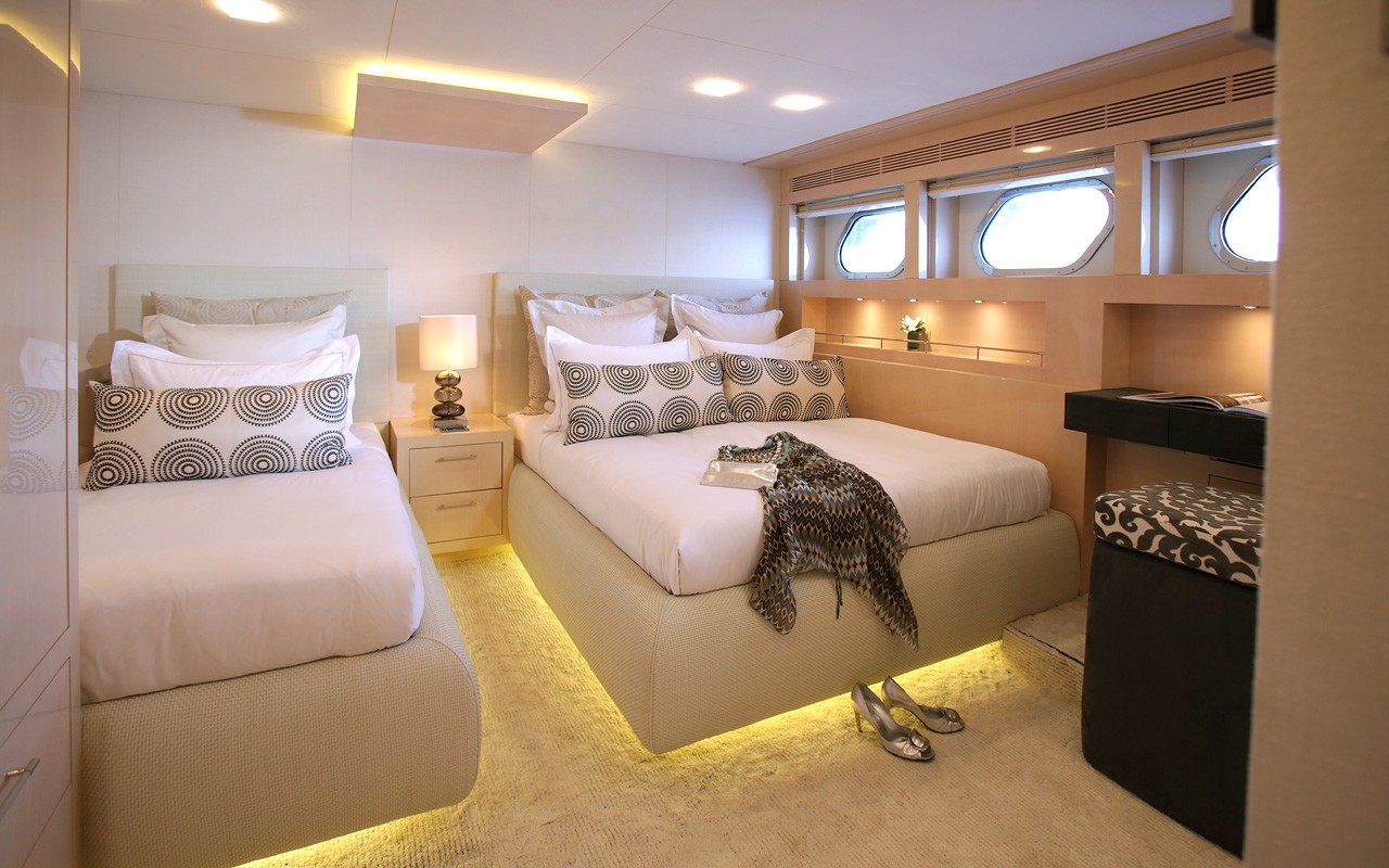 Twin Bed Cabin On Board Yacht TATII