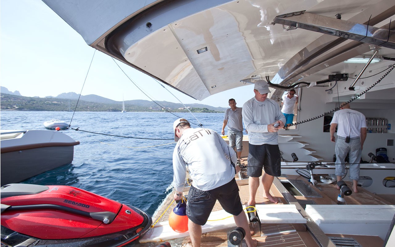 Ship's Tender With Toys On Yacht TATII