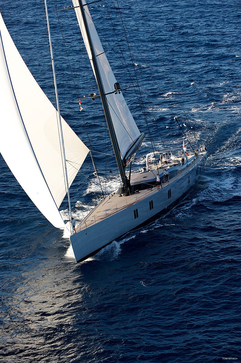 Ship's Bow: Yacht SARISSA's Cruising Pictured